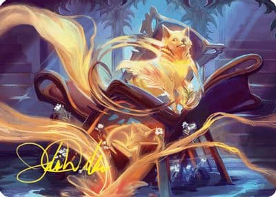 Inquisitive Glimmer Art Card Gold Stamped Signature Art Series: Duskmourn: House of Horror Magic card