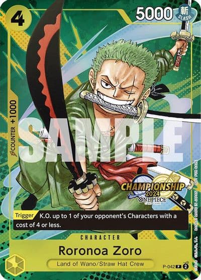 Roronoa Zoro CS 2024 Event Pack One Piece Promotion Cards One Piece card