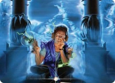 Oblivious Bookworm Art Card Art Series: Duskmourn: House of Horror Magic card