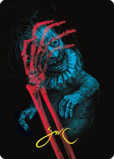 Marvin Murderous Mimic Art Card Gold Stamped Signature Art Series: Duskmourn: House of Horror Magic card
