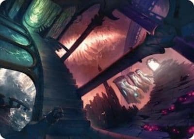 Terramorphic Expanse Art Card Art Series: Duskmourn: House of Horror Magic card