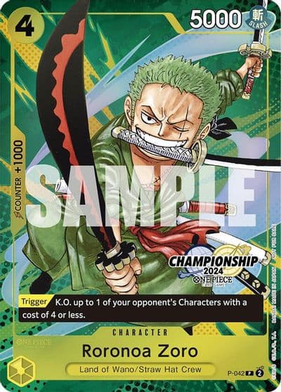 Roronoa Zoro CS 2024 Event Pack Finalist One Piece Promotion Cards One Piece card