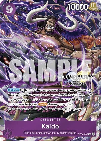 Kaido CS 2024 Celebration Pack One Piece Promotion Cards One Piece card