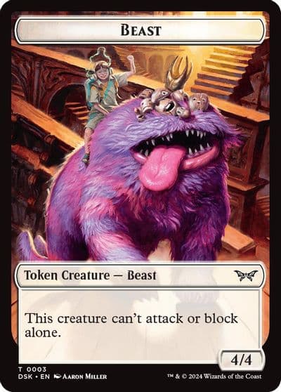 Beast Manifest Double Sided Token Duskmourn: House of Horror Magic card