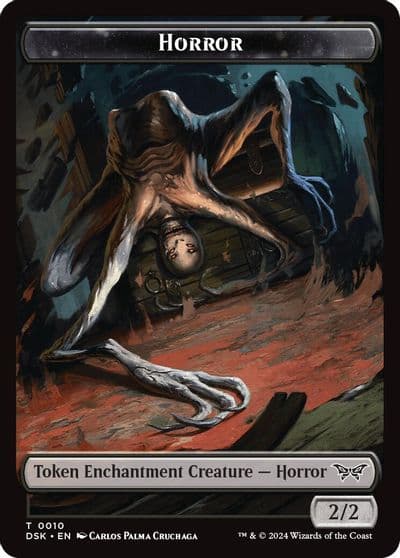 Horror Glimmer Double Sided Token Duskmourn: House of Horror Magic card