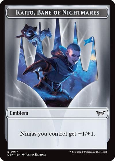 Emblem Kaito Bane of Nightmares Gremlin Double Sided Token Duskmourn: House of Horror Magic card