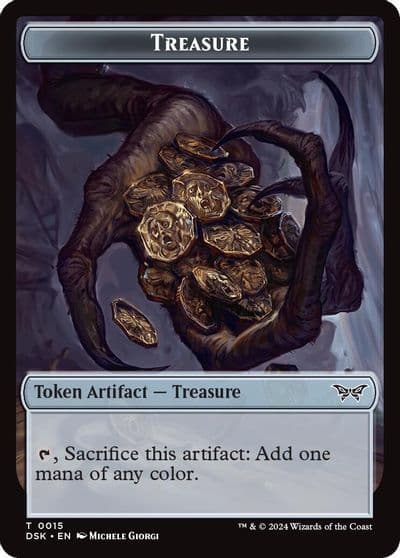 Treasure Copy Double Sided Token Duskmourn: House of Horror Magic card