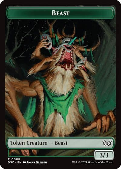 Beast Scarecrow Double Sided Token Commander: Duskmourn: House of Horror Magic card
