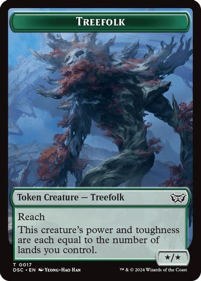 Treefolk Spider Double Sided Token Commander: Duskmourn: House of Horror Magic card
