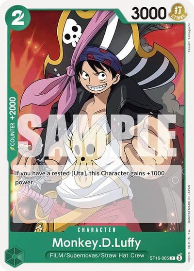 MonkeyDLuffy ST16 005 Starter Deck 16: GREEN Uta One Piece card