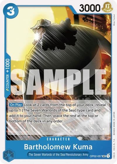Bartholomew Kuma Starter Deck 17: BLUE Donquixote Doflamingo One Piece card