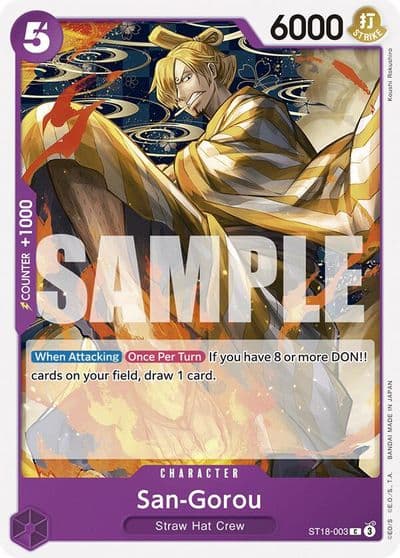 San Gorou Starter Deck 18: PURPLE Monkey.D.Luffy One Piece card