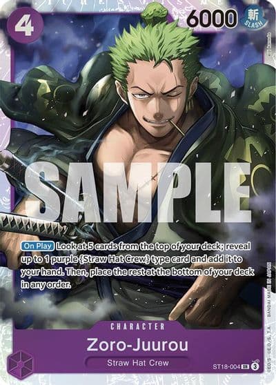 Zoro Juurou ST18 004 Starter Deck 18: PURPLE Monkey.D.Luffy One Piece card