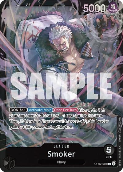 Smoker OP02 093 Starter Deck 19: BLACK Smoker One Piece card