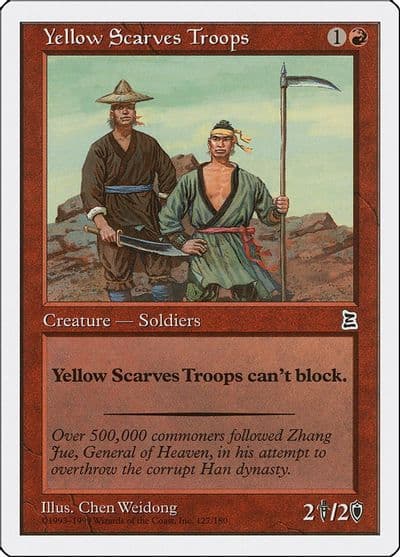 Yellow Scarves Troops Portal Three Kingdoms Magic card
