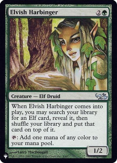 Elvish Harbinger DD1 The List Reprints Magic card