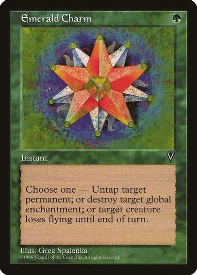 Emerald Charm Visions Magic card
