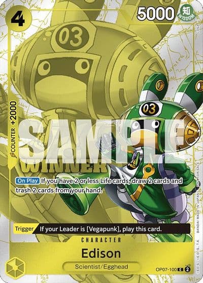Edison Winner Pack 2024 Oct Dec One Piece Promotion Cards One Piece card