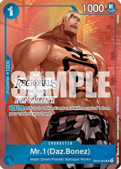 Mr1 DazBonez Offline Regional 2024 Vol 3 Finalist One Piece Promotion Cards One Piece card