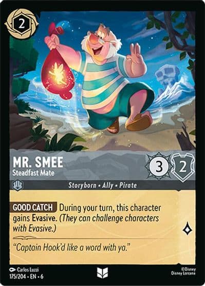 Mr Smee Steadfast Mate Azurite Sea Lorcana card