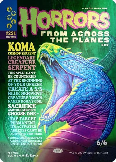 Koma Cosmos Serpent Rainbow Foil Secret Lair Drop Series Magic card