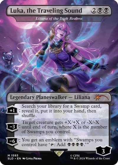 Luka the Traveling Sound Liliana of the Dark Realms Secret Lair Drop Series Magic card