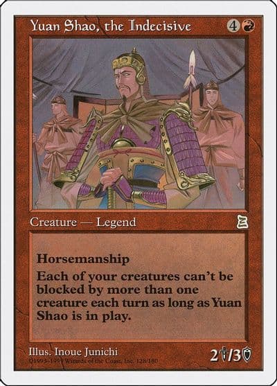 Yuan Shao the Indecisive Portal Three Kingdoms Magic card