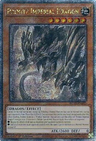 Primite Imperial Dragon Quarter Century Secret Rare Rage of the Abyss Yu-Gi-Oh! card
