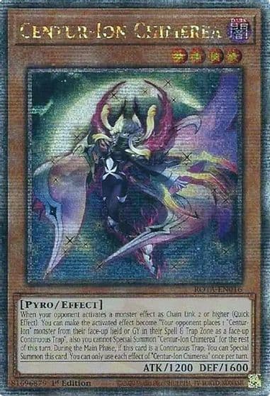 Centur Ion Chimerea Quarter Century Secret Rare Rage of the Abyss Yu-Gi-Oh! card