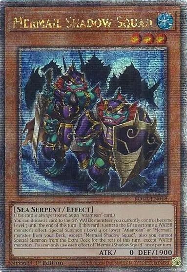 Mermail Shadow Squad Quarter Century Secret Rare Rage of the Abyss Yu-Gi-Oh! card