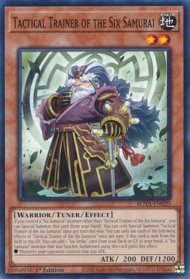 Tactical Trainer of the Six Samurai Rage of the Abyss Yu-Gi-Oh! card
