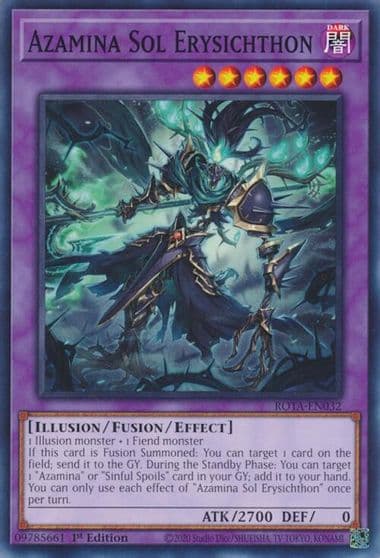 Azamina Sol Erysichthon Rage of the Abyss Yu-Gi-Oh! card