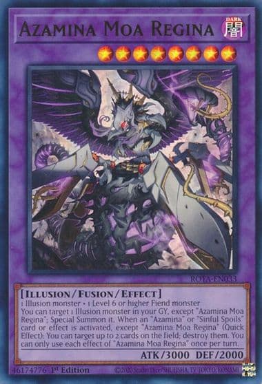 Azamina Moa Regina Rage of the Abyss Yu-Gi-Oh! card