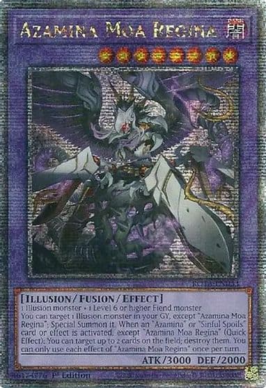 Azamina Moa Regina Quarter Century Secret Rare Rage of the Abyss Yu-Gi-Oh! card