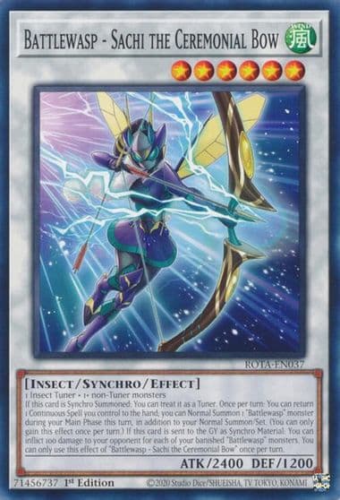 Battlewasp Sachi the Ceremonial Bow Rage of the Abyss Yu-Gi-Oh! card