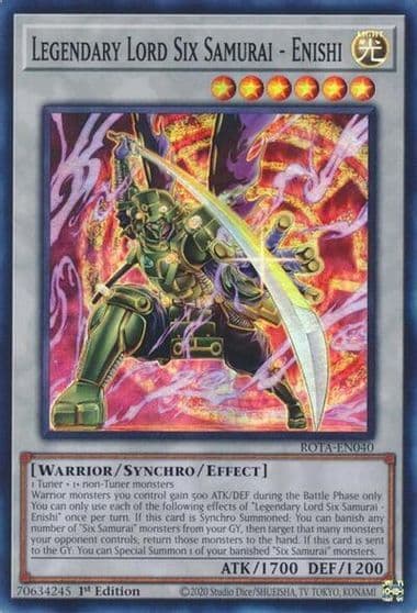 Legendary Lord Six Samurai Enishi Rage of the Abyss Yu-Gi-Oh! card