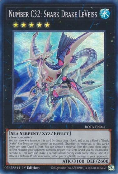 Number C32 Shark Drake LeVeiss Rage of the Abyss Yu-Gi-Oh! card