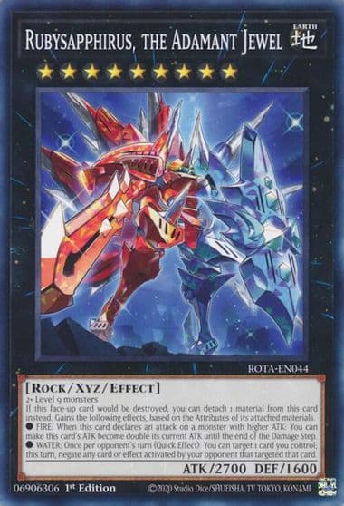 Rubysapphirus the Adamant Jewel Rage of the Abyss Yu-Gi-Oh! card