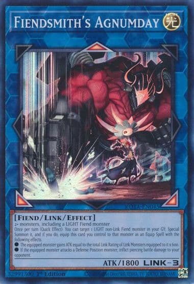 Fiendsmiths Agnumday Rage of the Abyss Yu-Gi-Oh! card