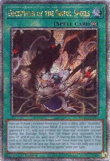 Deception of the Sinful Spoils Quarter Century Secret Rare Rage of the Abyss Yu-Gi-Oh! card