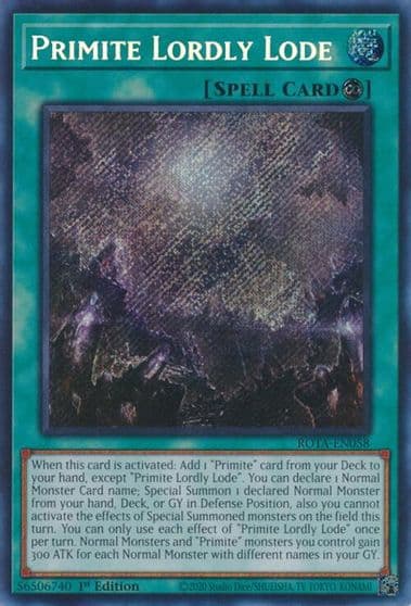 Primite Lordly Lode Rage of the Abyss Yu-Gi-Oh! card
