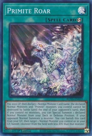 Primite Roar Rage of the Abyss Yu-Gi-Oh! card