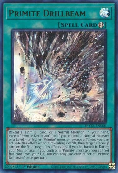 Primite Drillbeam Rage of the Abyss Yu-Gi-Oh! card