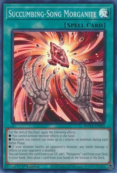 Succumbing Song Morganite Rage of the Abyss Yu-Gi-Oh! card