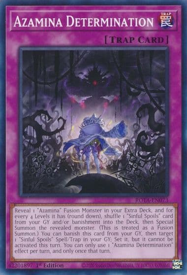 Azamina Determination Rage of the Abyss Yu-Gi-Oh! card