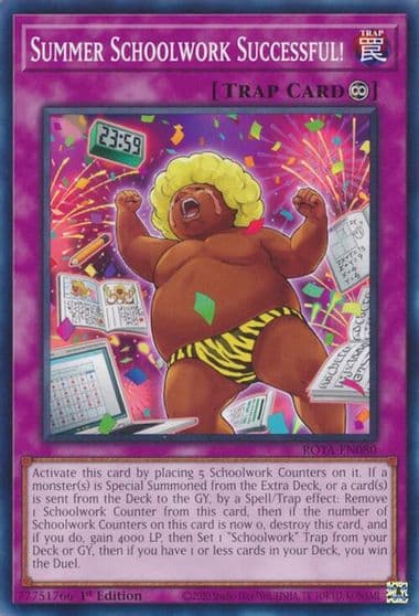 Summer Schoolwork Successful Rage of the Abyss Yu-Gi-Oh! card