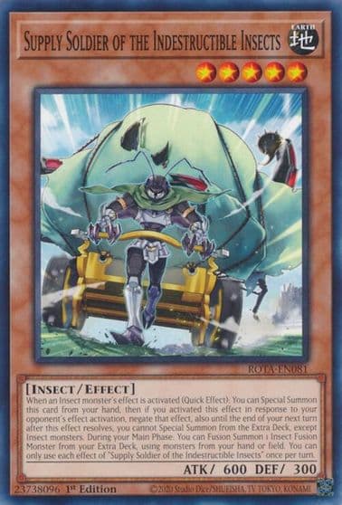Supply Soldier of the Indestructible Insects Rage of the Abyss Yu-Gi-Oh! card