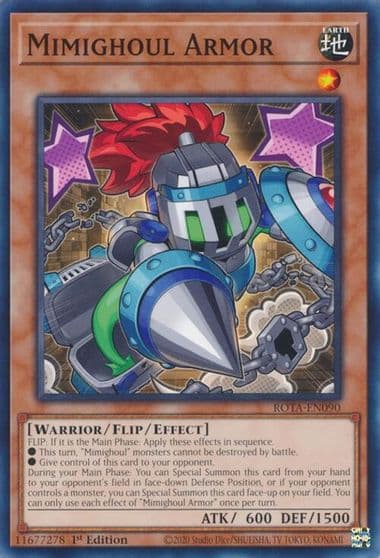 Mimighoul Armor Rage of the Abyss Yu-Gi-Oh! card