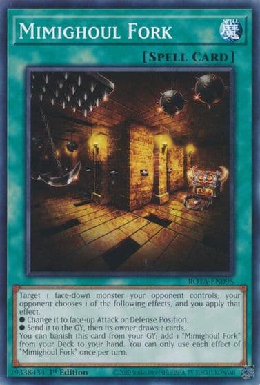 Mimighoul Fork Rage of the Abyss Yu-Gi-Oh! card