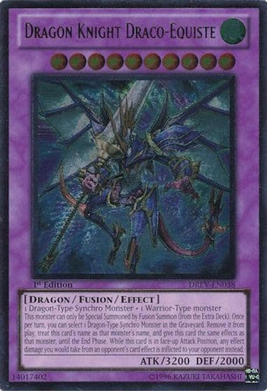 Dragon Knight Draco Equiste UTR Duelist Revolution Yu-Gi-Oh! card